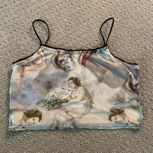 angel print crop top